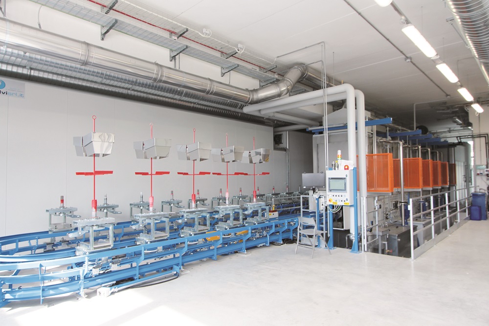 Overview of the coating plant of La Marzocco.