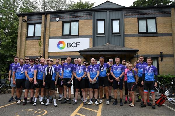 photo after charity event by BCF of members who donated 