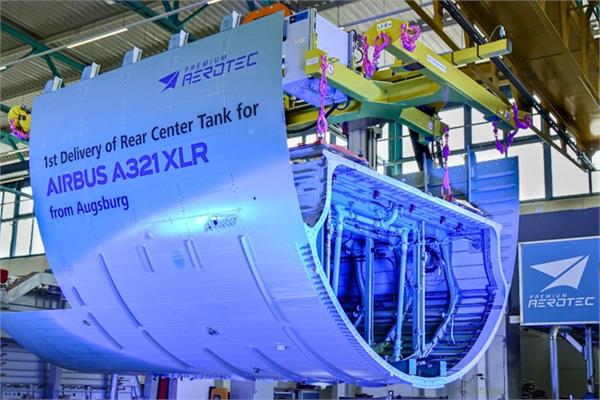 a photo of the tank of Airbus painted with Duerr coating plant