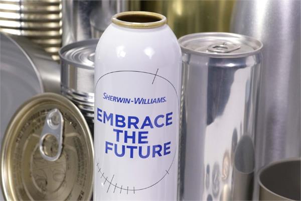 A beverage can painted with the valPure V70 coating from Sherwin-Williams 