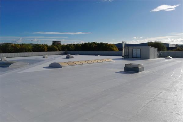 A roof coated with Belzona 3111 (Flexible Membrane)