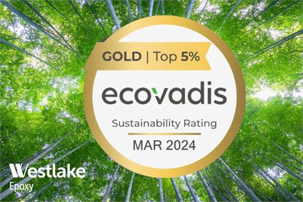 Logos of EcoVadis Gold rating and Westlake Epoxy